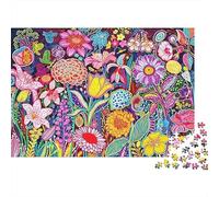 Colorful Flowers 1000 Pièce Puzzle Casse-Tête Papier Recyclé Various Bloom Adulte Jigsaws Impossible Difficile Difficile Stimulant Soulage la Démence Sénile Amusant 52x38cm/1000pcs