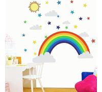 Colorful For Rainbow Star Sticker mural en PVC pour décoration de chambre d'enfant
