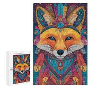Colorful Fox Art Print Puzzle 1000 Pièces Educa Jouet en Bois Cadeau Unique Décoration Intérieure Jeu Éducatif Challenge Toy Adultes Et Enfants À Partir De 14 Ans 1000 PCS