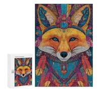 Colorful Fox Art Print Puzzle 300 Pièces Educa Jouet en Bois Cadeau Unique Décoration Intérieure Jeu Éducatif Challenge Toy Adultes Et Enfants À Partir De 14 Ans 300 PCS