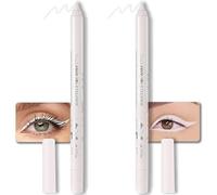 Colorful gel Glitter Eyeliner, imperméable Pearl Eyeshadow Metallic Glitter Eyeliner femme, Eyeliner et Eyeshadow maquillage pour les yeux. 2pcs (02 blanc et 02 blanc)