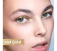 Colorful gel Glitter Eyeliner, imperméable Pearl Eyeshadow Metallic Glitter Eyeliner femme, Eyeliner et Eyeshadow maquillage pour les yeux (04 l'or)