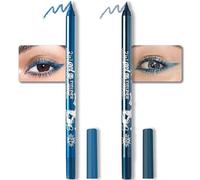 Colorful gel Glitter Eyeliner, imperméable Pearl Eyeshadow Metallic Glitter Eyeliner femme, Eyeliner et Eyeshadow maquillage pour les yeux. 2pcs (07 n° bleu et 09 n° bleu froid)