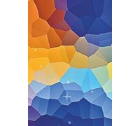 COLORFUL GEOMETRIC MOSAIC NOTEBOOK: Standard Quad Ruled Composition Book. Vibrant Stained Glass Art Style. Perfect for Math Science or Creative Writing. Aesthetic School Supply for Students.
