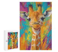 Colorful Giraffe Art Print-3 Puzzle 1000 Pièces Educa Jouet en Bois Cadeau Unique Décoration Intérieure Jeu Éducatif Challenge Toy Adultes Et Enfants À Partir De 14 Ans 1000 PCS