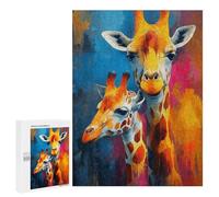 Colorful Giraffe Art Print-4 Puzzle 1000 Pièces Educa Jouet en Bois Cadeau Unique Décoration Intérieure Jeu Éducatif Challenge Toy Adultes Et Enfants À Partir De 14 Ans 500 PCS