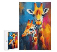 Colorful Giraffe Art Print-4 Puzzle 1000 Pièces Educa Jouet en Bois Cadeau Unique Décoration Intérieure Jeu Éducatif Challenge Toy Adultes Et Enfants À Partir De 14 Ans 1000 PCS