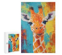 Colorful Giraffe Art Print Puzzle 1000 Pièces Educa Jouet en Bois Cadeau Unique Décoration Intérieure Jeu Éducatif Challenge Toy Adultes Et Enfants À Partir De 14 Ans 1000 PCS