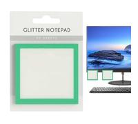 Colorful Glitter Sticky Notes, Self-Stick Notepad Set,45g Right Pads with Paper Office School Accessory Page Marker Aid for Classroom Study Desk Organization Book Annotation Daily Supplies