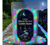 Colorful Glow-In-The-Dark Garden Stones, Glow In the Dark Rocks, Beautiful Luminous Stepping Stones Glow Rocks Walkway Patio Lawn Yard Landscaping, Fish Tank (Colorful,300)