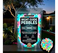 Colorful Glow in The Dark Rocks for Outdoor Garden, Luminous Glow Stones Night Guide Pebbles, Glowing Decorative Stones for Pathway Patio Lawn Yard Aquarium Fish Tank (1000 units,2 pack)