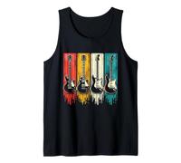 Colorful Guitars Vintage Guitar Player Guitarist Musician Débardeur