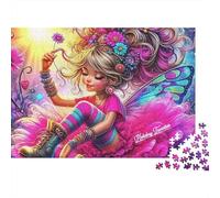 Colorful Hair fée 1000 Pièces Puzzle pour Adultes Jeu Stimulant Divertissement Apaisant Entraîner La Mémoire du Cerveau pour Décorations Familiales 300pcs (40x28cm)