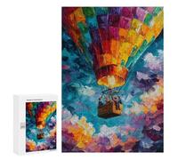 Colorful Hot Air Balloon Ride Puzzle 1000 Pièces Educa Jouet en Bois Cadeau Unique Décoration Intérieure Jeu Éducatif Challenge Toy Adultes Et Enfants À Partir De 14 Ans 300 PCS
