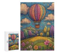 Colorful Hot Air Balloon Scene Puzzle 1000 Pièces Educa Jouet en Bois Cadeau Unique Décoration Intérieure Jeu Éducatif Challenge Toy Adultes Et Enfants À Partir De 14 Ans 300 PCS