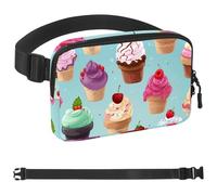 Colorful Ice Cream-1101 Sac banane de style unisexe : sac banane tendance, sac à bandoulière sport fin à la mode pour jogging, randonnée, randonneur, femme, homme, Multicolore 08, 1.5x9.0x5.9in