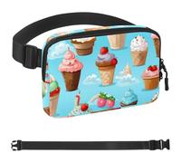 Colorful Ice Cream-1101 Sac banane de style unisexe : sac banane tendance, sac à bandoulière sport fin à la mode pour jogging, randonnée, randonneur, femme, homme, Multicolore 03., 1.5x9.0x5.9in