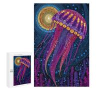 Colorful Jellyfish Art Print-2 Puzzle 1000 Pièces Educa Jouet en Bois Cadeau Unique Décoration Intérieure Jeu Éducatif Challenge Toy Adultes Et Enfants À Partir De 14 Ans 1000 PCS