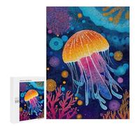 Colorful Jellyfish Art Print Puzzle 500 Pièces Educa Jouet en Bois Cadeau Unique Décoration Intérieure Jeu Éducatif Challenge Toy Adultes Et Enfants À Partir De 14 Ans 500 PCS