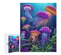 Colorful Jellyfish Dance Puzzle 1000 Pièces Educa Jouet en Bois Cadeau Unique Décoration Intérieure Jeu Éducatif Challenge Toy Adultes Et Enfants À Partir De 14 Ans 500 PCS