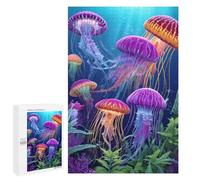 Colorful Jellyfish Dance Puzzle 1000 Pièces Educa Jouet en Bois Cadeau Unique Décoration Intérieure Jeu Éducatif Challenge Toy Adultes Et Enfants À Partir De 14 Ans 1000 PCS