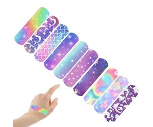 Colorful Kids Bandages, Waterproof Adhesive Strips, 10 Count Wound Dressing with Breathable Feature, Protective Band Aid, Adhesive Bandages with Design, First Aids Supply for Minor Cuts and Scrapes