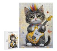 Colorful Kitten with Guitar Puzzle 1000 Pièces Educa Jouet en Bois Cadeau Unique Décoration Intérieure Jeu Éducatif Challenge Toy Adultes Et Enfants À Partir De 14 Ans 500 PCS