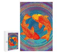 Colorful Koi Fish Art Print Puzzle 1000 Pièces Educa Jouet en Bois Cadeau Unique Décoration Intérieure Jeu Éducatif Challenge Toy Adultes Et Enfants À Partir De 14 Ans 1000 PCS