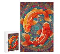 Colorful Koi Fish Painting-12 Puzzle 1000 Pièces Educa Jouet en Bois Cadeau Unique Décoration Intérieure Jeu Éducatif Challenge Toy Adultes Et Enfants À Partir De 14 Ans 1000 PCS