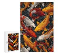 Colorful Koi Fish Swimming Puzzle 1000 Pièces Educa Jouet en Bois Cadeau Unique Décoration Intérieure Jeu Éducatif Challenge Toy Adultes Et Enfants À Partir De 14 Ans 1000 PCS