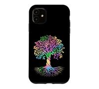 Colorful Life is Really Good Vintage Unique Tree Art Coque pour iPhone 11