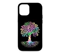 Colorful Life is Really Good Vintage Unique Tree Art Coque pour iPhone 12/12 Pro