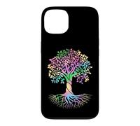 Colorful Life is Really Good Vintage Unique Tree Art Coque pour iPhone 13
