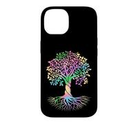 Colorful Life is Really Good Vintage Unique Tree Art Coque pour iPhone 14