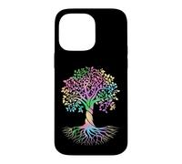 Colorful Life is Really Good Vintage Unique Tree Art Coque pour iPhone 14 Pro Max