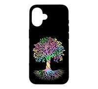 Colorful Life is Really Good Vintage Unique Tree Art Coque pour iPhone 16