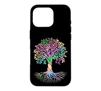 Colorful Life is Really Good Vintage Unique Tree Art Coque pour iPhone 16 Pro
