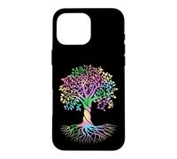 Colorful Life is Really Good Vintage Unique Tree Art Coque pour iPhone 16 Pro Max