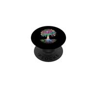 Colorful Life is Really Good Vintage Unique Tree Art PopSockets PopGrip Adhésif