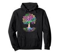 Colorful Life is Really Good Vintage Unique Tree Art Sweat à Capuche