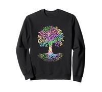 Colorful Life is Really Good Vintage Unique Tree Art Sweatshirt