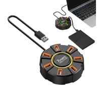 Colorful Light USB Hub - Keyboard USB Hub, Flash Drive Hubs, Printer Hubs, Charging and Data Hubss, Connect Multiple Devices Effortlessly with A 7-Port Hubss, Perfect for Home, Office, Or TR