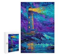 Colorful Lighthouse Night Scene Puzzle 1000 Pièces Educa Jouet en Bois Cadeau Unique Décoration Intérieure Jeu Éducatif Challenge Toy Adultes Et Enfants À Partir De 14 Ans 1000 PCS