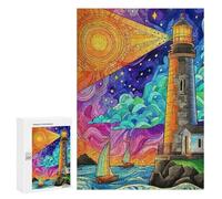 Colorful Lighthouse Serenity Puzzle 1000 Pièces Educa Jouet en Bois Cadeau Unique Décoration Intérieure Jeu Éducatif Challenge Toy Adultes Et Enfants À Partir De 14 Ans 300 PCS
