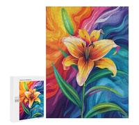 Colorful Lily Art Print-2 Puzzle 1000 Pièces Educa Jouet en Bois Cadeau Unique Décoration Intérieure Jeu Éducatif Challenge Toy Adultes Et Enfants À Partir De 14 Ans 500 PCS