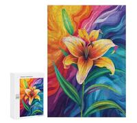 Colorful Lily Art Print-2 Puzzle 1000 Pièces Educa Jouet en Bois Cadeau Unique Décoration Intérieure Jeu Éducatif Challenge Toy Adultes Et Enfants À Partir De 14 Ans 300 PCS