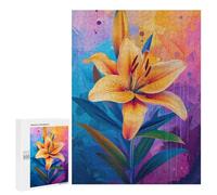 Colorful Lily Art Print Puzzle 1000 Pièces Educa Jouet en Bois Cadeau Unique Décoration Intérieure Jeu Éducatif Challenge Toy Adultes Et Enfants À Partir De 14 Ans 500 PCS