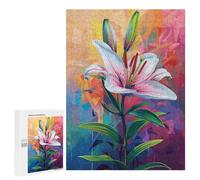 Colorful Lily Art Print Puzzle 1000 Pièces Educa Jouet en Bois Cadeau Unique Décoration Intérieure Jeu Éducatif Challenge Toy Adultes Et Enfants À Partir De 14 Ans 500 PCS