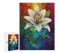 Colorful Lily Flower Art-3 Puzzle 1000 Pièces Educa Jouet en Bois Cadeau Unique Décoration Intérieure Jeu Éducatif Challenge Toy Adultes Et Enfants À Partir De 14 Ans 500 PCS