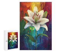 Colorful Lily Flower Art-3 Puzzle 1000 Pièces Educa Jouet en Bois Cadeau Unique Décoration Intérieure Jeu Éducatif Challenge Toy Adultes Et Enfants À Partir De 14 Ans 1000 PCS